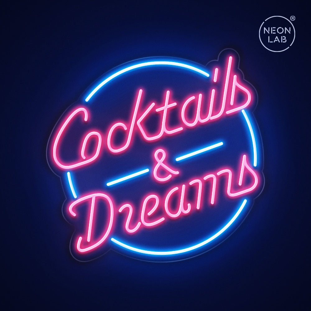 カクテルグラス ネオンライト Cocktails & Dreams カクテルグラス ネオンライト Cocktails & Dreams カクテル