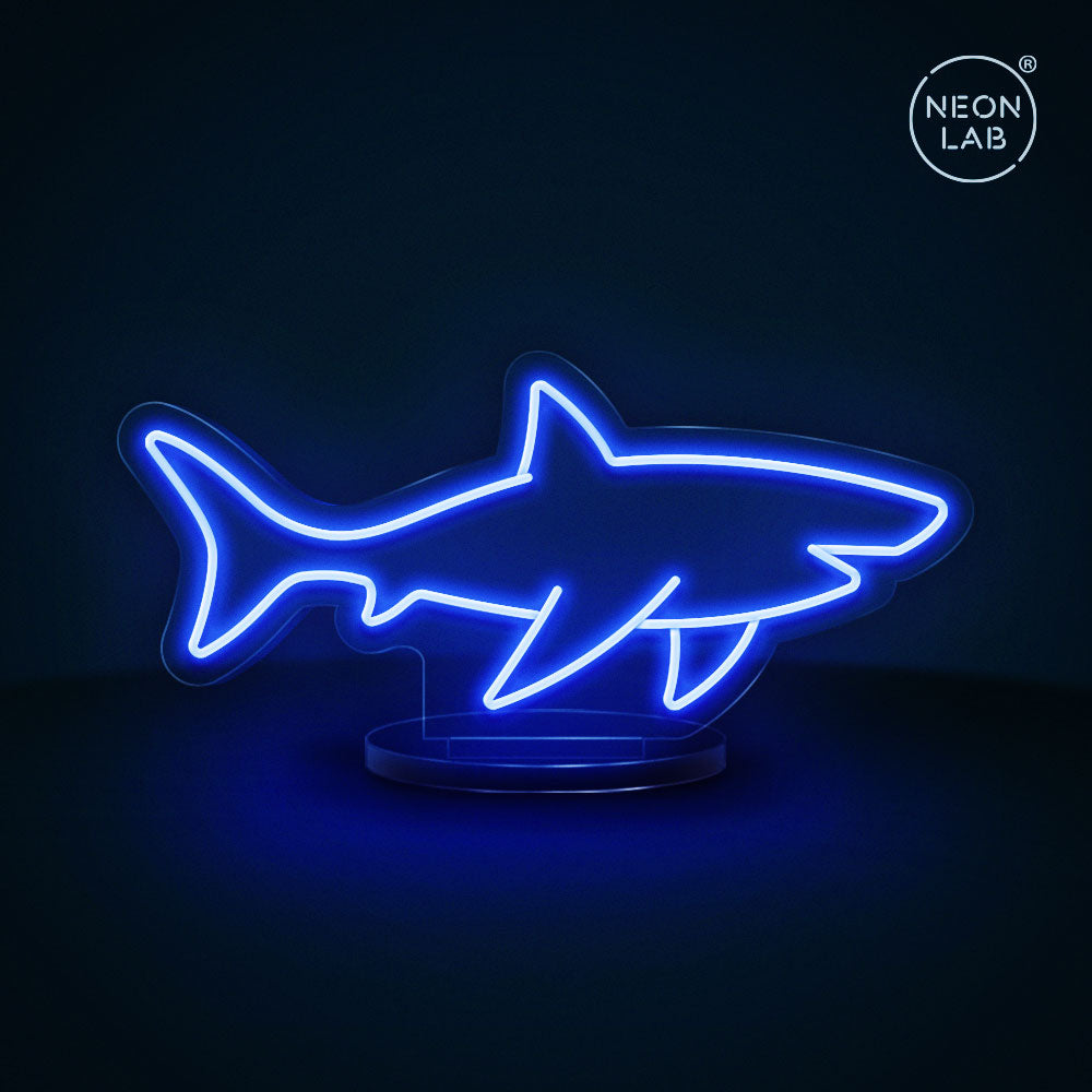 Insegna Al Neon LED Birra Squalo Terra, Cartello Pubblicitario Luminoso Con Acrilico, Catena Per Appendere, Perfetto Per Pub E Camerette - 3